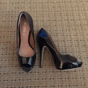 Aldo platform peep toe heel